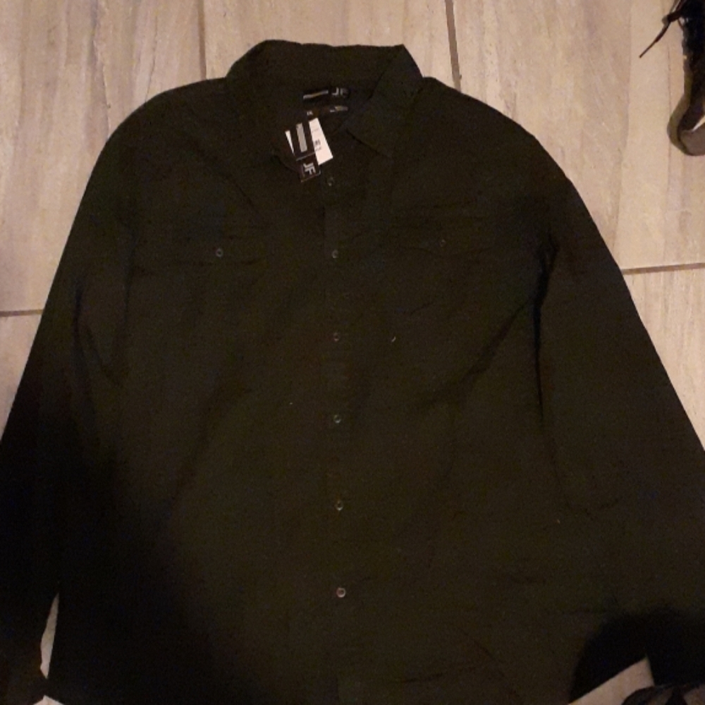 J Ferrar black Button shirt